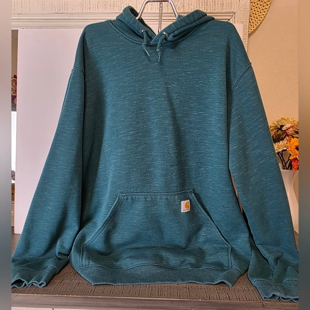 Carhartt Men's Green Hoodie XL Tall - Picture 2 of 5